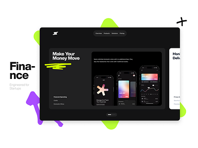 Finance - Website Concept design finance landing page onepage product design ui uiux ux website