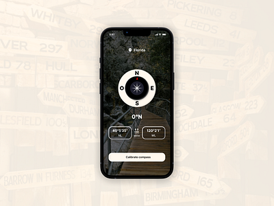 A Compass UI Screen | Daily UI Challenge #69 compass mobile design product design ui ui design