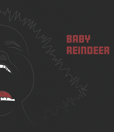 Baby Reindeer illustration netflix poster design vector