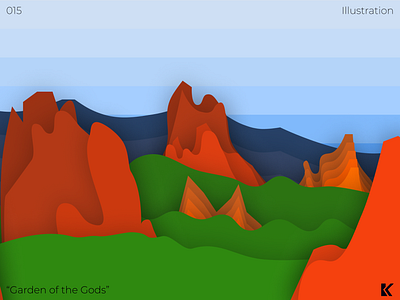 [2024] 015: Garden of the Gods colorado colorado springs graphic design illustration k10398 nature oooh vector