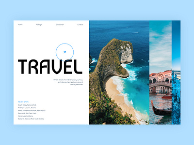 Animated Travel Banner Design in Figma animation designtrend figma figmaanimation minimal banner design modren new website design travel travel banner travel website ui ux website design