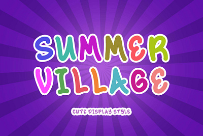 Summer Village beach beautiful branding camping design font font design graphic design handwritten illustration logo summer ui vacation