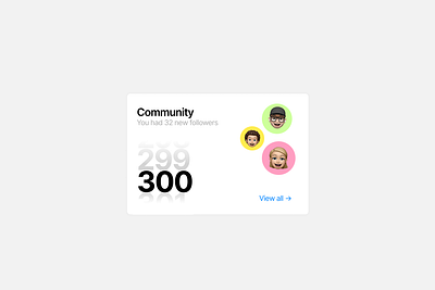 Community Widget community followers tag widget