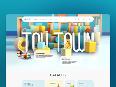 Toy store_ Landing page design kids kids landing landing store toy store ui ui design ux web website