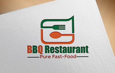 Professional BBQ Restaurant Logo Design illustration