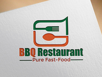 Professional BBQ Restaurant Logo Design illustration