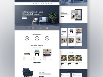 Responsive Furniture website design branding design interface desgine landing page design prototype design ui ux ux design website design wirefrme