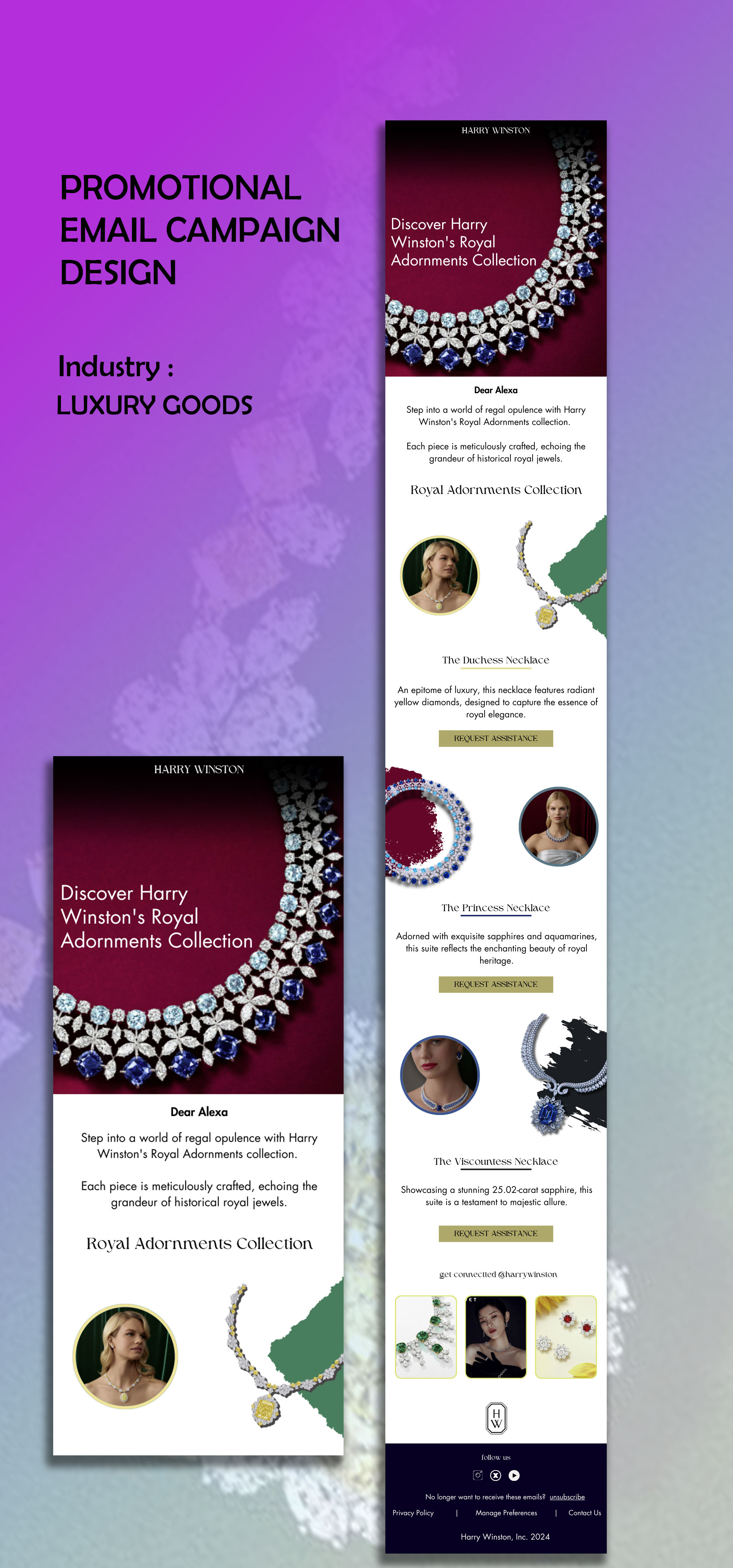 Promotional Email Campaign Design for Harry Winston creative email email automation email campaign email design email marketing graphic design klaviyo klaviyo email campaign klaviyo email design