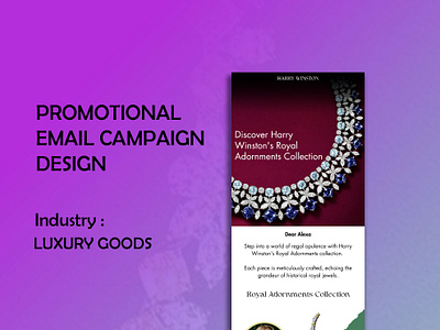 Promotional Email Campaign Design for Harry Winston creative email email automation email campaign email design email marketing graphic design klaviyo klaviyo email campaign klaviyo email design