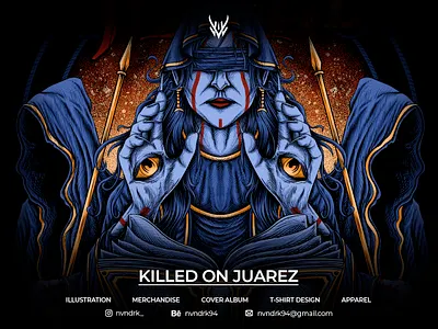 KILLED ON JUAREZ BAND art artwork branding cloth clothing design graphic design illustration merch