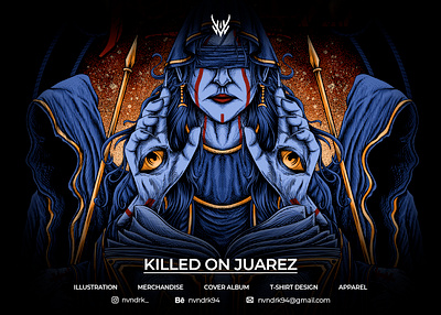 KILLED ON JUAREZ BAND art artwork branding cloth clothing design graphic design illustration merch