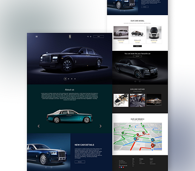 Renata car website design branding design illustration interface desgine landing page design prototype design ui ux ux design website design