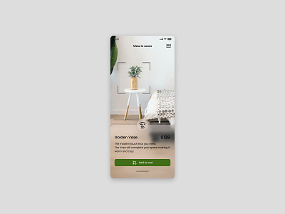 VR view for shopping app ui