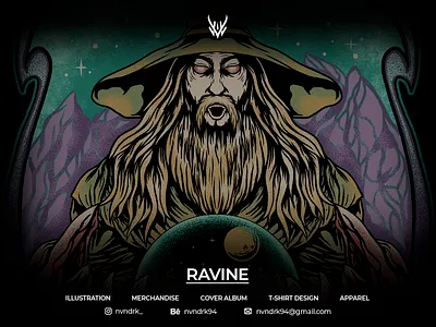 RAVINE BAND art artwork branding cloth clothing design graphic design illustration merch