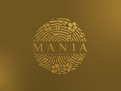 Mania flowers brand branding design eco flower flowers font identity illustration imprint letter logo logotype mania shop store