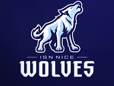 Wolf Mascot Logo | ISN Nice branding dasedesigns design france illustration isn nice mascot mascot logo nice france sports sports logo wolf wolf design wolves