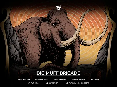 BIG MUFF BRIGADE BAND #1 art artwork branding cloth clothing design graphic design illustration merch