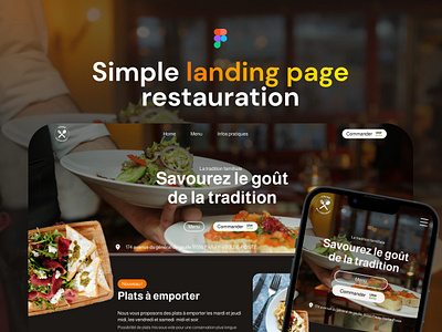 Lading page - Restaurant lading page restaurant landingpage ui ux webdesign