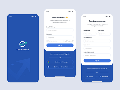 Mobile App Signin Signup Screen app app design apps banking app cleane design finance app login login app logo design mobile app design modern design onboarding onboarding app signin signup signup app slaps screen trending design ui design uiux design