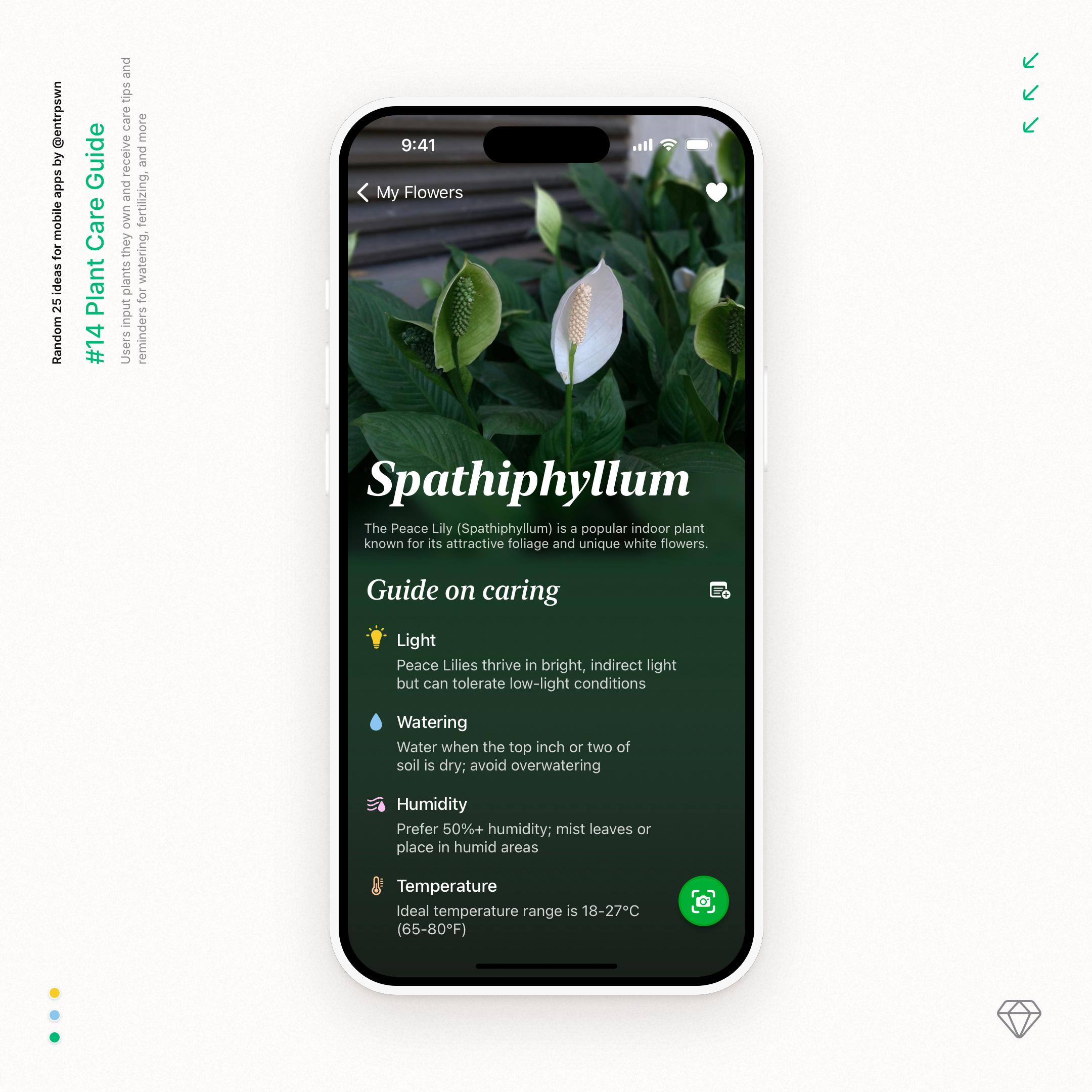 Plant Care Guide app flower ios iphone plant ui
