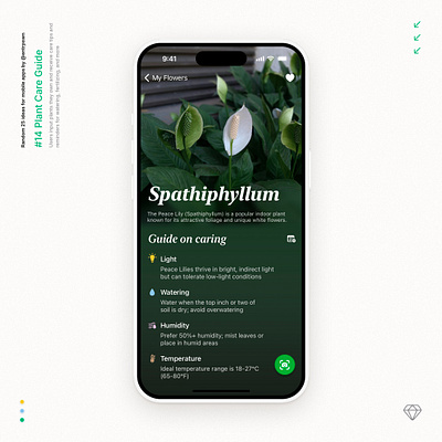 Plant Care Guide app flower ios iphone plant ui