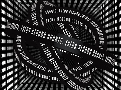 Every Second Counts. experimental type experimental typography time type typography