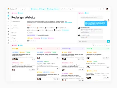 HR Dashboard - Project Management dashboard design details hr human resources kanban management minimal project management tasks ui ui ux uidesign uiux uxdesign vibrant web application webdesign