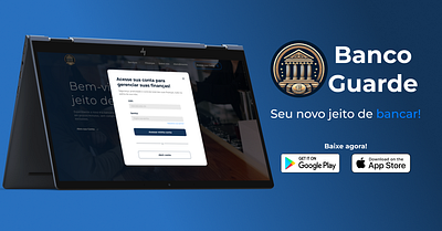 Banner Login banco banco digital cadastro designer de web designer web home login ui ux web