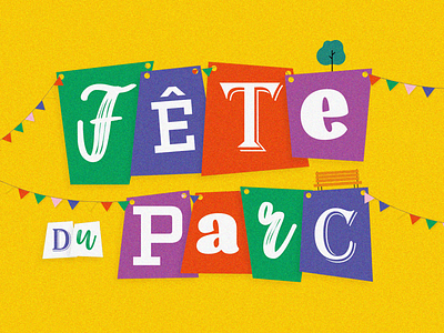 Fête du parc advertising affiche animation art branding concept cover fête graphic design illustration infographic inspiration logo map party photoshop poster ville visual design évènement