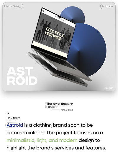 Astroid - Clothing brand (UI/UX Design) clothing clothingbrand clothingwebsite figma photoshop ui ux webpagedesign