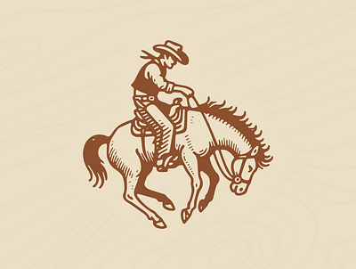 Cowboy branding cowboy design graphic design illustration lineart logo rodea western wildwildwest
