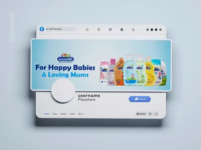 Baby Product Facebook Cover baby product branding cover design graphic design kodomo