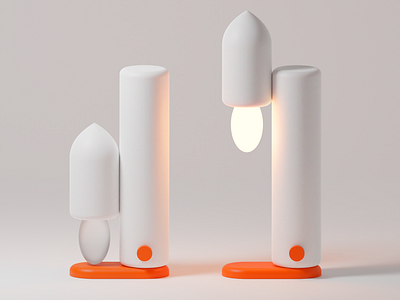 Minimalist Lamp Design 3d animation product ui