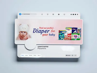 Diaper Fb Banner banner branding design diaper facebook cover graphic design