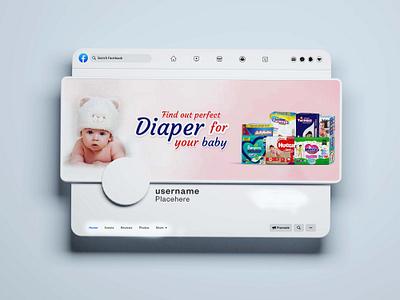 Diaper Fb Banner banner branding design diaper facebook cover graphic design