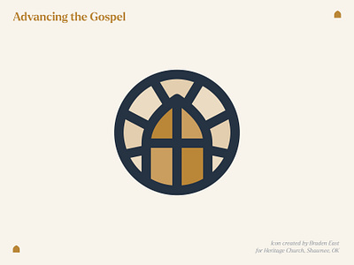 Advancing the Gospel icon design for Heritage Church branding christian logo church church brand cross logo icon identity illustration ministry rebrand