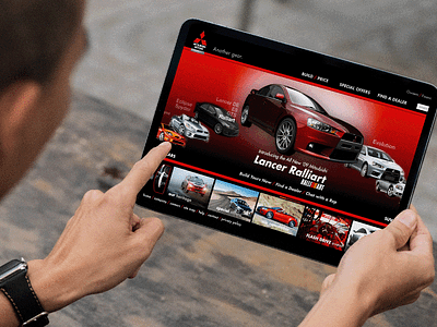 Mitsubishi Motors graphic design ui ux website