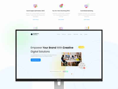 Digital Agency Landing Page Designed In Figma branding design digital digital agency figma design freelancer illustration mobile responsive ui ui design we website design