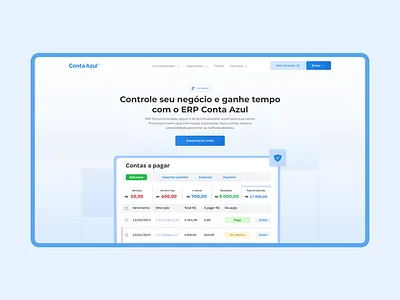 Redesign home section - Conta Azul website design ui webdesign website