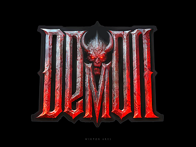 Demon (for sale) 3d branding clothing demon devil dmc game graphic design hell high style illustration lettering logo logotype music tshirt typography