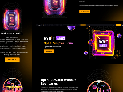 BYBIT WEB3 landing page ui