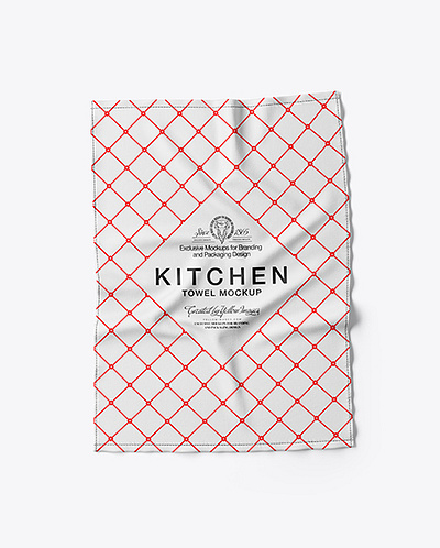 Free Download PSD Kitchen Towel Mockup - Top View free mockup template mockup designs