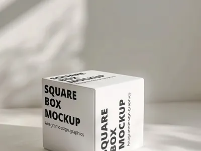 Square Box - Free Mockup anagramdesign box box mockup free free mockup free template freebie freebies mockup psd square box
