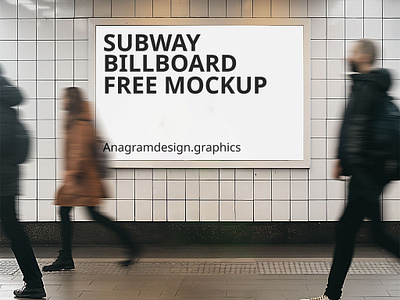 Subway Billboard - Free Mockup advertisement anagramdesign billboard free free mockup free template freebie freebies mockup street billboard subway billboard