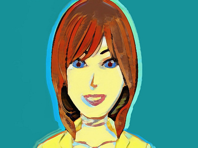portrait of a girl digital art face girl head illustration woman