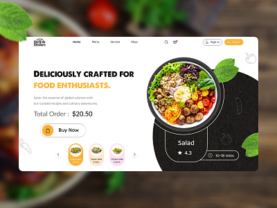 Mouthwatering Meals at Your Fingertips: [Delish Dishes] delishdishes delishfood dribble figma food foodhomepage home page ui design ux design website