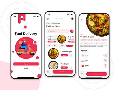 Food Delivery App UI design branding design dribble figma fooddeliveryapp graphic design illustration logo trends ui uidesign ux
