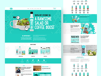 RawC Coconut Water Website Design brand design branding coconut water ecommerce ecommerce web design ecommerce website ecommerce website design graphic design illustration logo rawc rawc coconut water ui ui design ui elements ux ux design web design website design