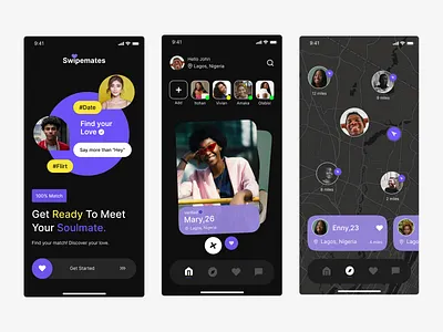 Swipemates Dating App 3d animation app branding cleanui datingapp design graphic design illustration interface logo motion graphics productdesign ui user interface userexperience userinterface ux