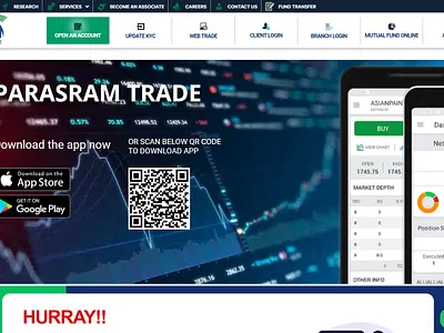 Share market broker Prasram branding design graphic design logo ui ux vector